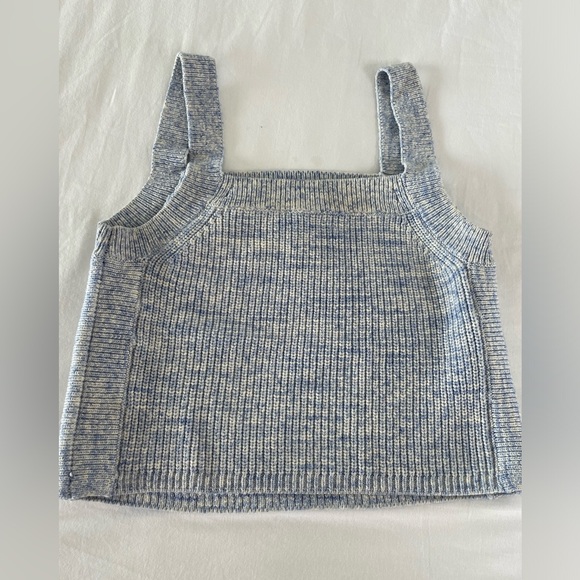 Reformation Blue Yeta Cotton Sweater Tank Blue Small - Picture 2 of 6